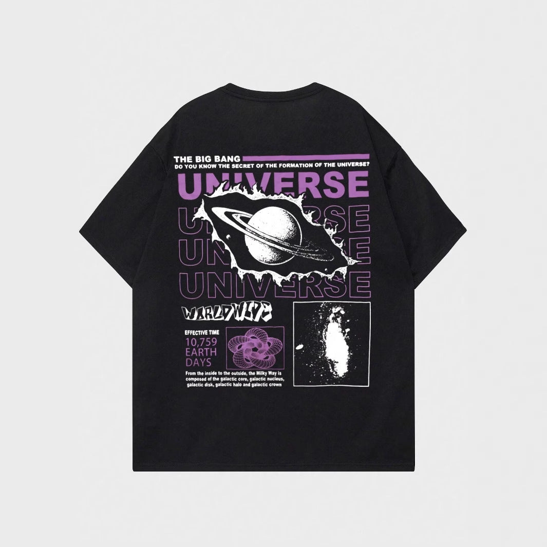 Cross-border foreign trade The Secret of the Big Bang Men's T-shirt Summer Cotton Breathable Loose Clothes Hip-hop Street T-shirt