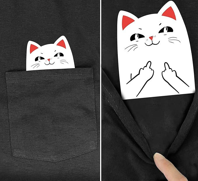 Amazon 2D printed short sleeve pocket T-shirt unisex Shar Pei entertainment series wish one piece