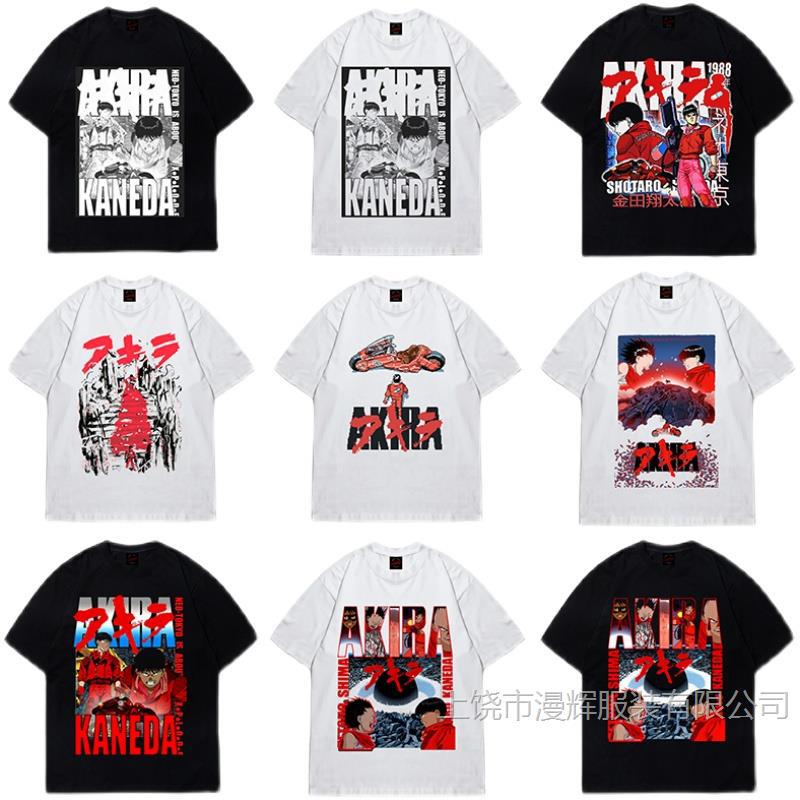 BC anime print short-sleeved T-shirt for men and women hip-hop high street loose round neck retro top
