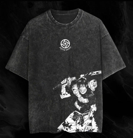 Washed T-shirt printing