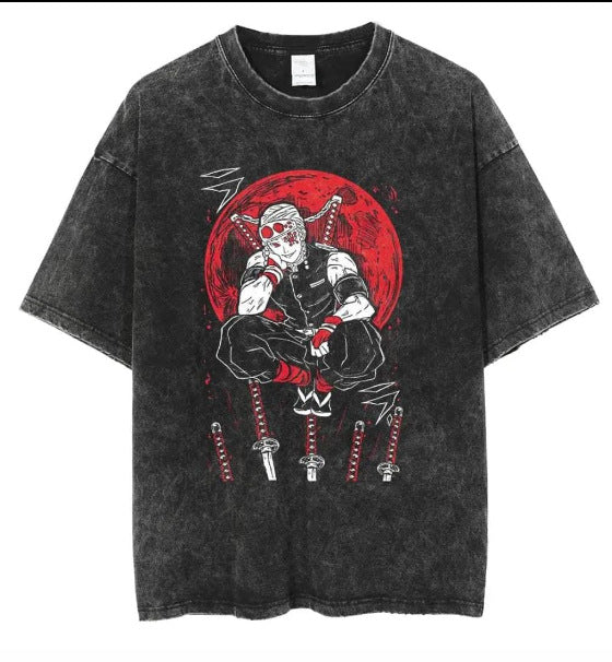 Washed T-shirt printing