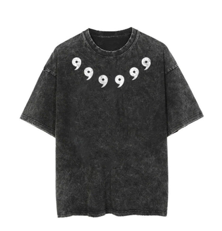 Washed T-shirt printing