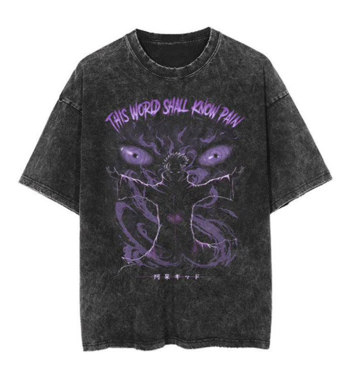 Washed T-shirt printing