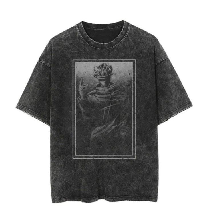 Washed T-shirt printing