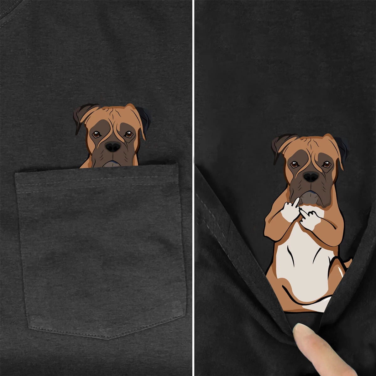 Amazon 2D printed short sleeve pocket T-shirt unisex Shar Pei entertainment series wish one piece