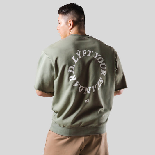 Muscle fitness short-sleeved men's heavy cotton basketball brothers training clothes versatile loose half-sleeved sports T-shirt
