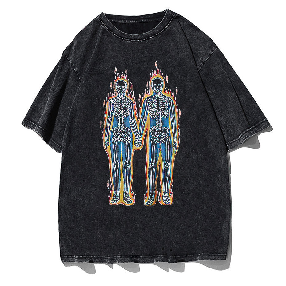 Summer Fashion T-shirts Men Hip Hop Streetwear Printed Harajuku Cotton Casual T-shirts Short Sleeve Tops T-shirts